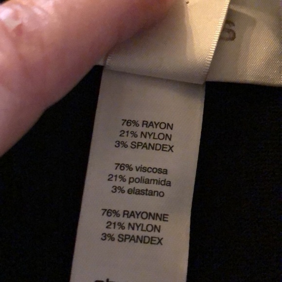 Chicos Rayon Blend Heavy Knit Pull on Straight Leg Black Pants Size 00 Regular - Picture 8 of 9